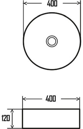 Раковина-чаша AQUAme 40 AQM5007 Белая глянцевая 