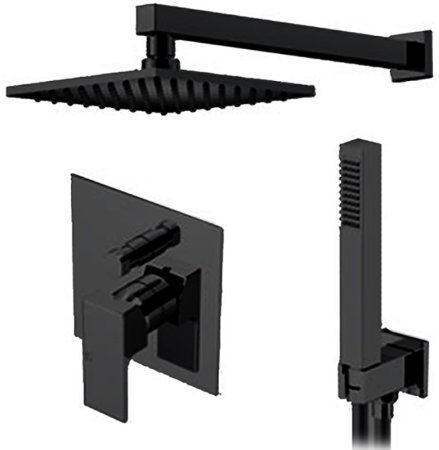 Душевая система Gattoni Kubik KTQ15/PDNO Черная матовая 