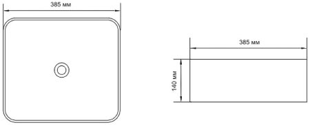 Раковина-чаша Aquanet City-1-MB 38.5 245837 Черная матовая 