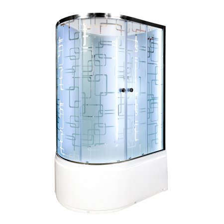 Душевая кабина Deto ЕМ4512 R N LED с гидромассажем 