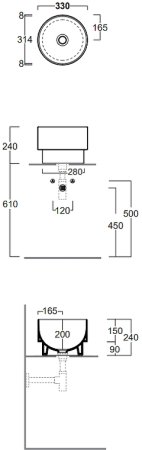 Раковина-чаша Simas Po-mo 33 PO03bi Белая 
