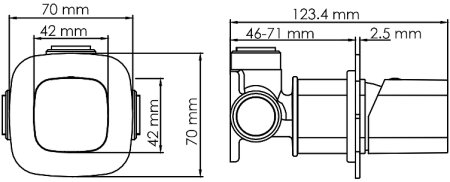 Гигиенический душ со смесителем WasserKRAFT A08657 Никель 
