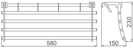 Полка для полотенец Frap F806 Хром 