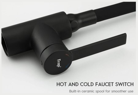 Смеситель для кухни Frap H67-6 F4067-6 Черный матовый 