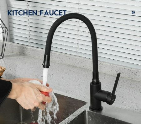 Смеситель для кухни Frap H67-6 F4067-6 Черный матовый 