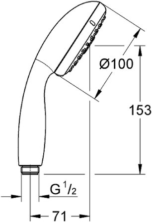Ручной душ Grohe Tempesta New 28578002 Хром 