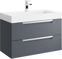 Тумба под раковину Aqwella Cube 90 CUB0109GR подвесная Серая матовая