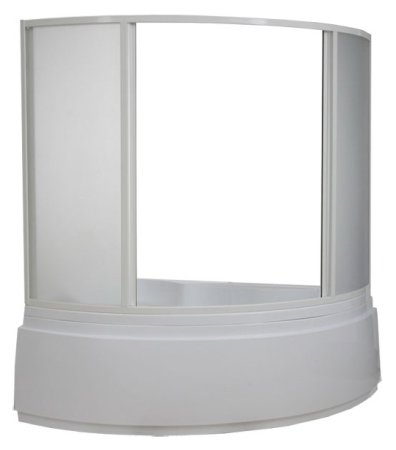 Шторка на ванну Bas Лагуна 4 ств., пластик 