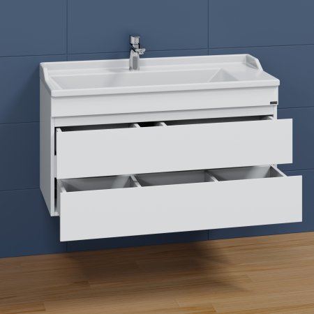 Тумба Санта Марс 100 подвесной с умывальником Сириус 100 