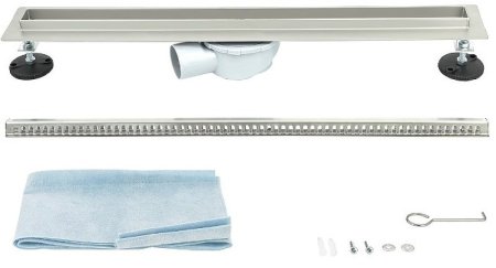 Душевой лоток ALMAes Bajo 90 BG90CH с решеткой Нержавеющая сталь 