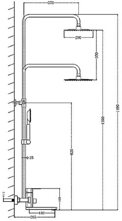 Душевая система Frap H805 F24805 Нержавеющая сталь 