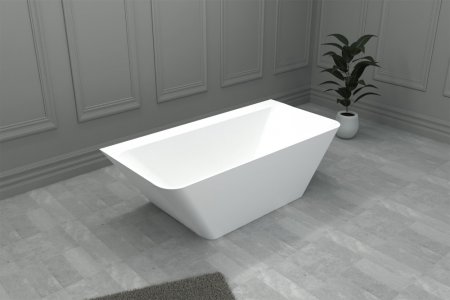 Ванна из искусственного камня ABBER Stein AS9619 белая матовая 