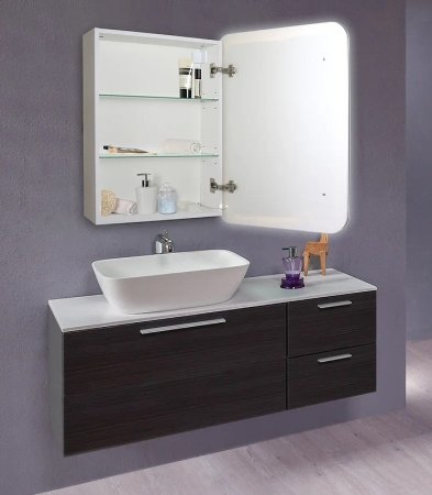 Зеркальный шкаф Creto Zoe 60 16-602800Z с подсветкой Белый 