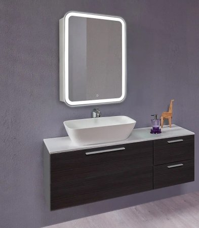 Зеркальный шкаф Creto Zoe 60 16-602800Z с подсветкой Белый 