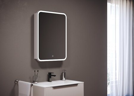 Зеркальный шкаф Creto Zoe 60 16-602800Z с подсветкой Белый 