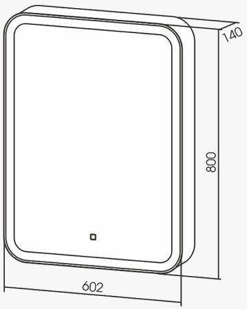 Зеркальный шкаф Creto Zoe 60 16-602800Z с подсветкой Белый 
