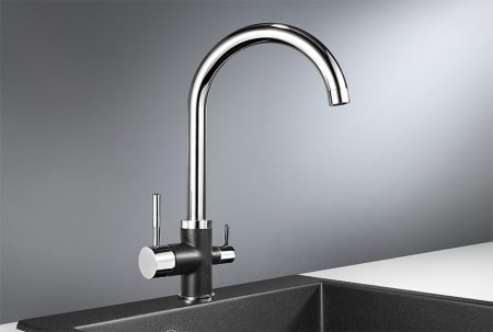 Смеситель Granula GR-3168 для кухонной мойки, черный 