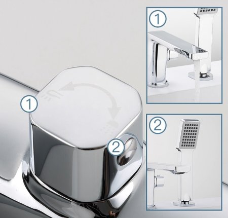 Смеситель на борт ванны Frap H46 F1146 Хром 