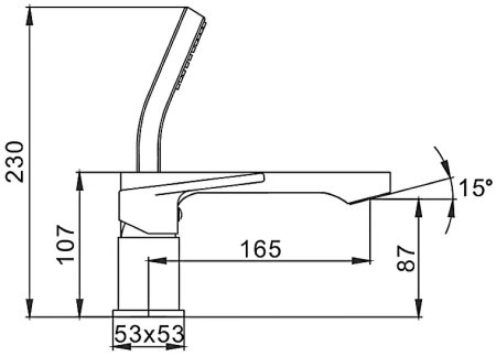 Смеситель на борт ванны Frap H46 F1146 Хром 