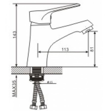 Смеситель для раковины Gappo G36 G1036 Хром 