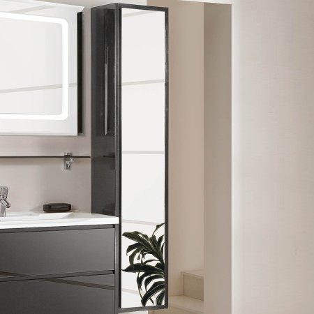 Шкаф пенал Aquaton Римини 30 1A234703RN950 подвесной Черный глянец 