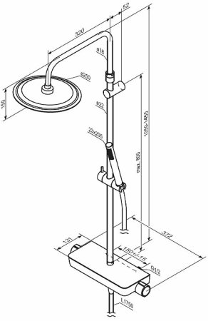 Душевая система Damixa Scandinavian Pure 936780000 Хром 