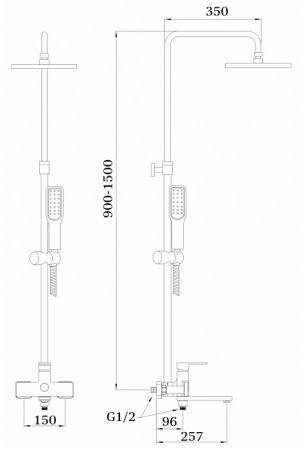 Душевая система GANZER GZ28061 CHROME 