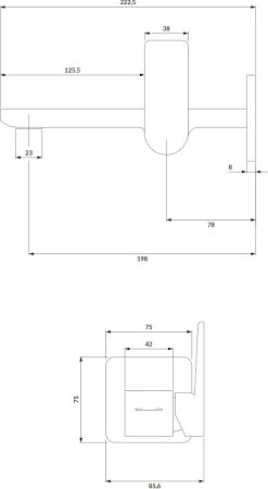 Смеситель Omnires Parma PM7415NCR С ВНУТРЕННЕЙ ЧАСТЬЮ, для раковины, хром 