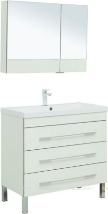 Комплект мебели для ванной Aquanet Верона 90 белый (напольный 3 ящика) 