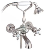 Смеситель Timo Ritz 0144Y Silver cross для ванны с душем