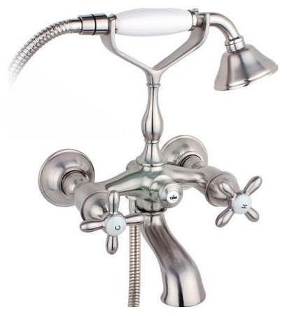 Смеситель Timo Ritz 0144Y Silver cross для ванны с душем 