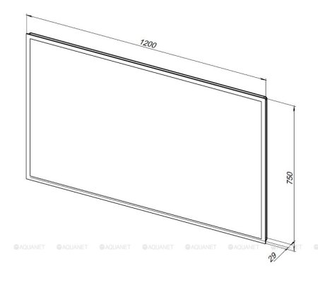 Зеркало Aquanet Оптима 120 белый матовый 