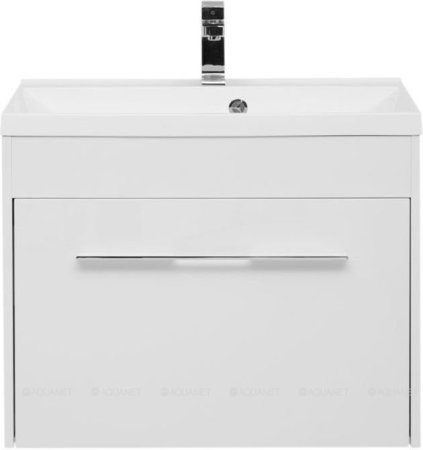 Тумба с раковиной Aquanet Августа 75 белый (раковина Нота 75 NEW) 