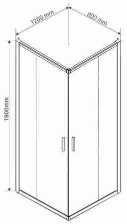 Душевой уголок Vincea Garda 120х80 VSS-1G8012CH профиль Хром стекло шиншилла 