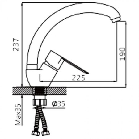 Cмеситель для кухни ViEiR V243521 Хром 