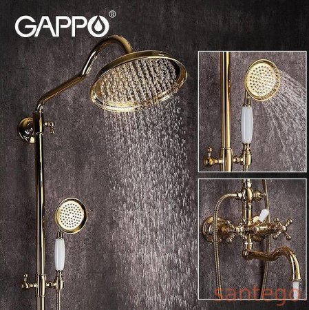 Душевая система Gappo G89-4 G2489-4 Бронза 