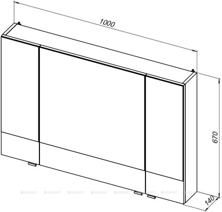 Зеркало-шкаф Aquanet Нота 100 белый 