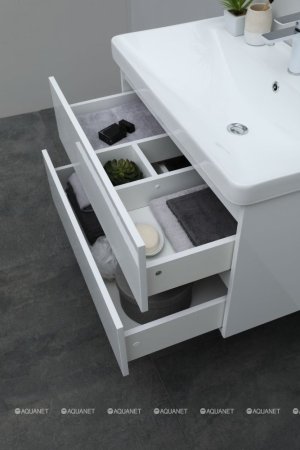 Тумба с раковиной Aquanet Вега 80 (2 ящика) 