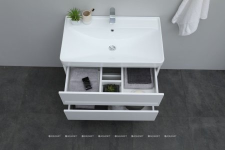 Тумба с раковиной Aquanet Вега 80 (2 ящика) 