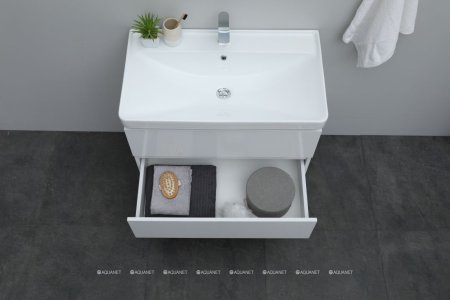 Тумба с раковиной Aquanet Вега 80 (2 ящика) 