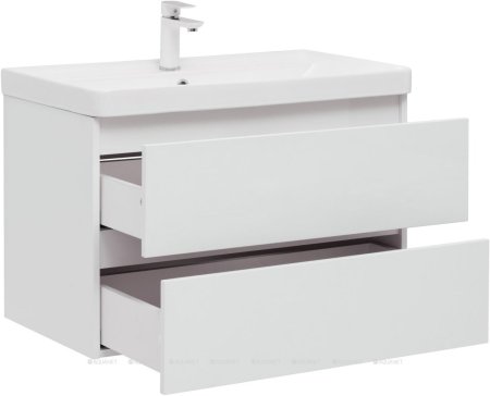 Тумба с раковиной Aquanet Вега 80 (2 ящика) 