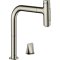 Смеситель Hansgrohe Metris Select M71 73819800 для кухонной мойки, сталь
