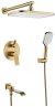 Душевая система встраиваемая Shevanik S4135G, золотой сатин 