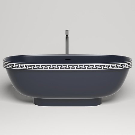 Ванна из искусственного камня Salini Greca Meander 180х80 103021MRF покраска по RAL полностью матовая 