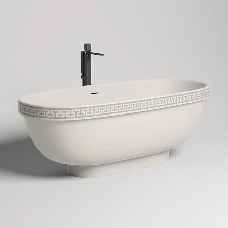 Ванна из искусственного камня Salini Greca Meander 180х80 103021MRF покраска по RAL полностью матовая 