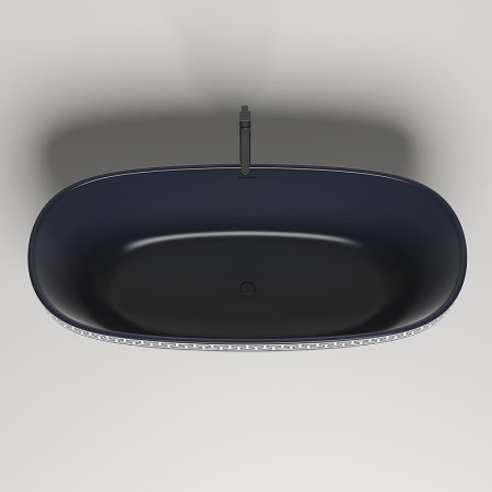 Ванна из искусственного камня Salini Greca Meander 180х80 103021MRF покраска по RAL полностью матовая 