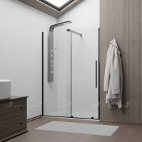 Душевая дверь в нишу RGW Tornado TO-18B 130х195 стекло прозрачное, профиль черный