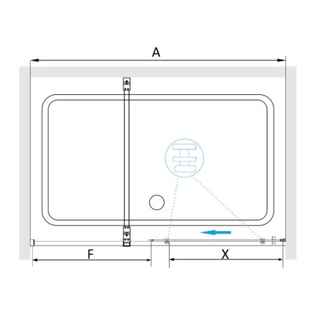 Душевая дверь в нишу RGW Tornado TO-18B 130х195 стекло прозрачное, профиль черный 