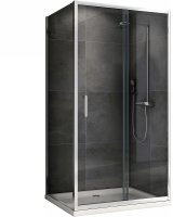 Душевой уголок Abber Schwarzer Diamant 140x70 AG301405-S705 профиль Хром стекло прозрачное