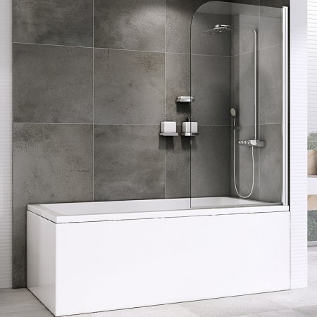Шторка на ванну Abber Ewiges Wasser 80х140 AG52080 профиль Хром стекло прозрачное 